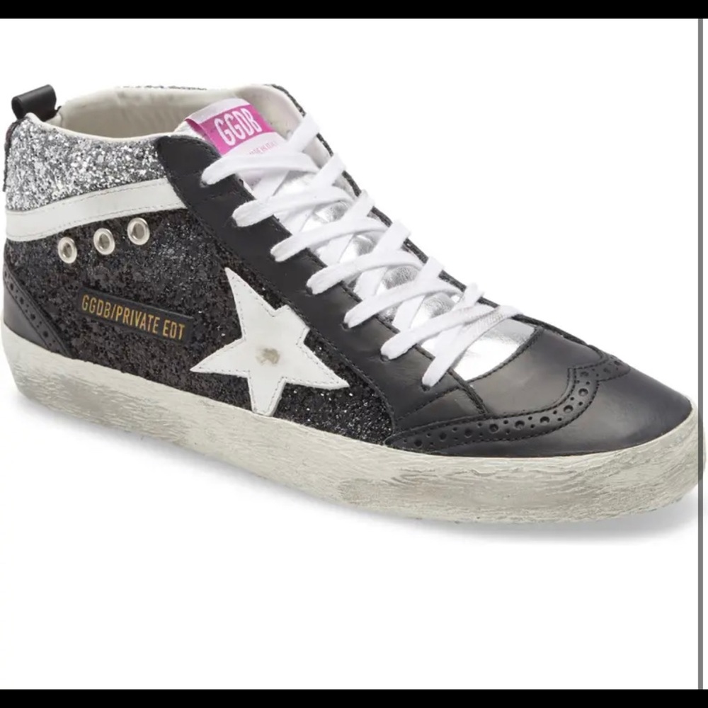 Mid-star black Golden Goose [ mid tops ]
